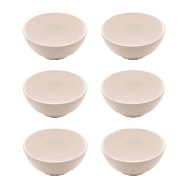 Imagem de Cj 6 Bowls Cumbuca de Porcelana Branca Clean 600ml 16x7,5cm Lyor
