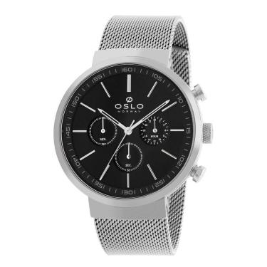 Imagem de Relógio Oslo Masculino Ref: Ombsscvd0001 P1sx Slim Cronógrafo Pulseira Mesh