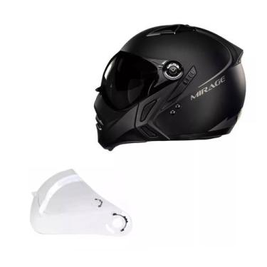 Imagem de Capacete Masculino Feminino Peels Mirage Preto Fosco Viseira, Preto Fo
