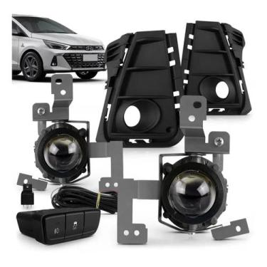 Imagem de Kit Farol Neblina Milha HB20 HB20S 2023 2024 2025 Botão no painel - Su