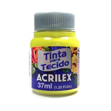 Imagem de Tinta de tecido 37ml Acrilex - Amarelo Limão 504 Tinta de tecido 37ml 