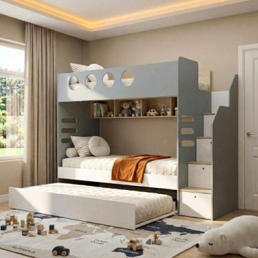 Imagem de Treliche com Nicho Star Maker Casatema Madeiraoriginals Azul/Itapoã