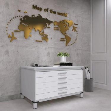 Imagem de Mapoteca Mont 5 Gavetas 71,3cm X 120,4cm Aço - Pandin Móveis