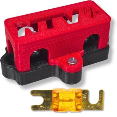 Imagem de Kit porta fusível mini faca midi com tampa e fusível midi 40 amperes p