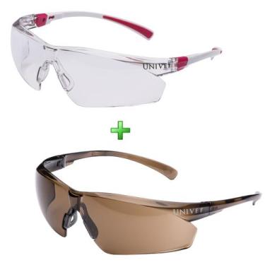 Imagem de Óculos De Sol Ciclismo Feminino + Noturno Kit 2 Unidades - Univet, Mar