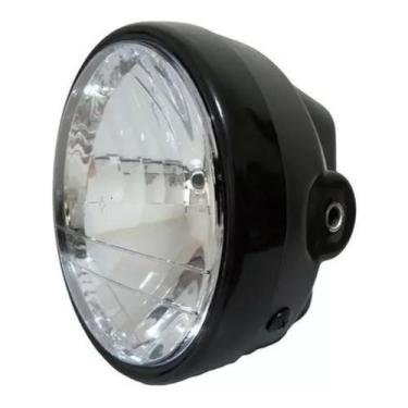 Imagem de Farol Completo Aro Cg 125 Titan 2000 Ate 2004 Fan Preto Motocicleta - 