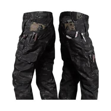 Imagem de Calças Cargo Táticas Masculinas Impermeáveis Com Múltiplos Bolsos Para