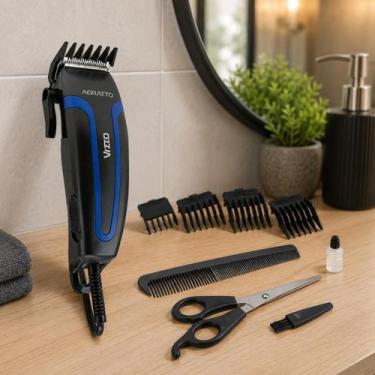 Imagem de Cortador De Cabelo Vizzo 10w Agratto + Kit Beleza E Pentes, 220V