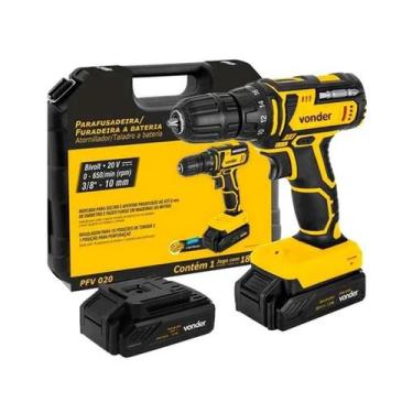 Imagem de Furadeira Parafusadeira 2 Baterias 20v Pfv020 S/ Fio Vonder