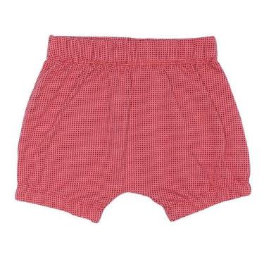 Imagem de Shorts bebê unissex saruel quadradinhos malha jaquard telha - Dudsbb, 