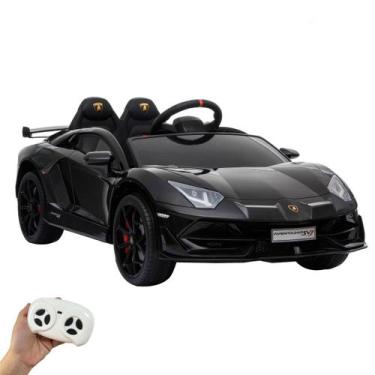 Imagem de Mini Carro Elétrico Infantil Lamborghini Aventador Svj 12V Controle Im