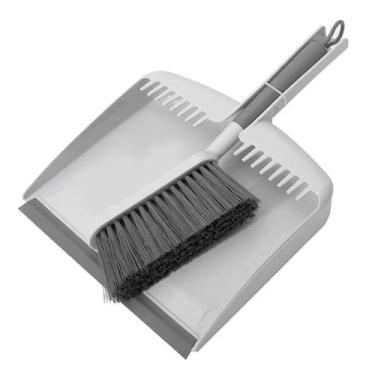 Imagem de Pá de Lixo com Escova de Limpeza Flow Bege Ou Gancho para Pendurar Has