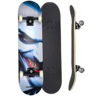 Imagem de Skate Vilões Dc Comics Montado Arlequina Palhaço Coringa 90K, Rosto co