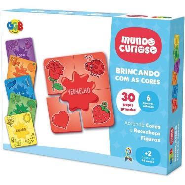 Imagem de Brinquedo Pedagógico Brincando com as Cores 30 Peças Jogo Educativo Associação e Lógica GGB Plast