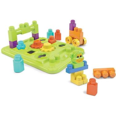 Imagem de Brinquedo Educativo Caixa Educativa 31 Peças de Montar Blocos Coloridos Dismat Brinquedos