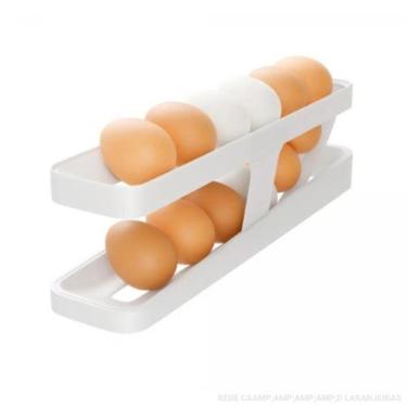 Imagem de Porta Ovos com Rolamento Automático em Plástico Branco - 220149 - LYOR