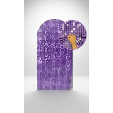 Imagem de Painel Romano Shimmer Wall Sublimado 1x2m Elástico Roxo - Congratulati