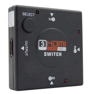 Imagem de Hub Switch Hdmi 3 Portas Xcell Preto - Xc-Hub-Hdmi