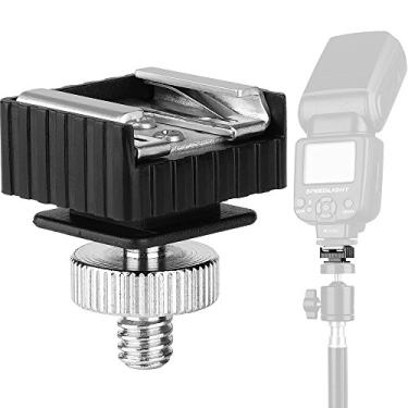Imagem de Adaptador de montagem de calçado flash para orifício de rosca 1/4 polegada - 20 macho para 1/4 polegada - 20 macho parafuso adaptador para suporte de luz de flash suporte suporte de luz suporte suporte de guarda-chuva suporte de flash, forte e sólido (atualizado)