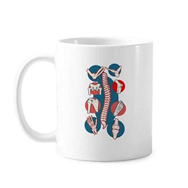 Imagem de Caneca de cerâmica com ilustração de juntas do corpo vertebral cerâmica xícara de porcelana de café louça