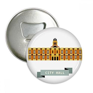 Imagem de Cingapura City Hall abridor de garrafas com ímã de geladeira emblema multifuncional