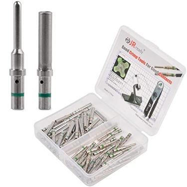 Imagem de Deutsch Kit de terminal de contatos tamanho 16, 30/60/100 pares macho 0460-215-16141/fêmea 0462-209-16141 sólido Contatos calibre de fio 14 da JRready, ST6120, 30 Pair