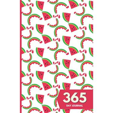 Imagem de 365 Day Journal: Unlined and Undated Daily Diary - 5.5in x 8.5in | Cute Watermelon Pattern Cover: A whole year of daily journal ideal gift for friends and family