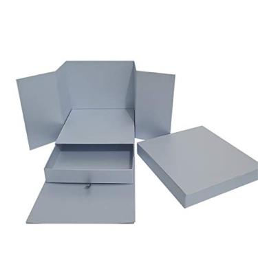 Imagem de Caixa de Presente Cartonada Modelo Cenario para Bolos ou Presentes Tamanho 20x20x25 1 unidade