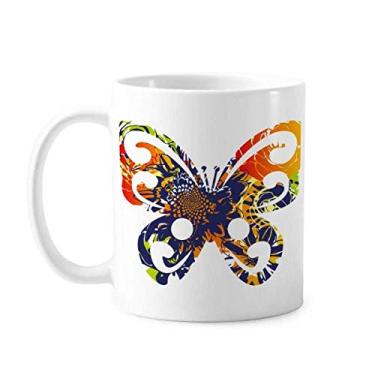 Imagem de Flores em Borboleta Art Deco Presente Caneca Moderna Cerâmica Caneca de Café Porcelana