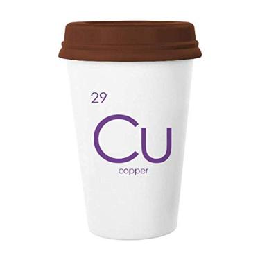 Imagem de Tabela de Período de Elementos Químicos Metais de Transição Cobre Caneca de Café Copo de Cerâmica