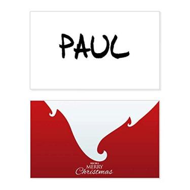 Imagem de Palavra especial de caligrafia nome inglês PAUL feriado, cartão de felicitações, mensagem de Natal