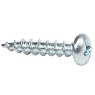 Imagem de Rok Hardware #6 x 3/4" Parafusos de cabeça grossa de rosca profunda Madeira Trabalho MDF Zinco ROKS6X34PPCZP, 0.75 inches, Zinc