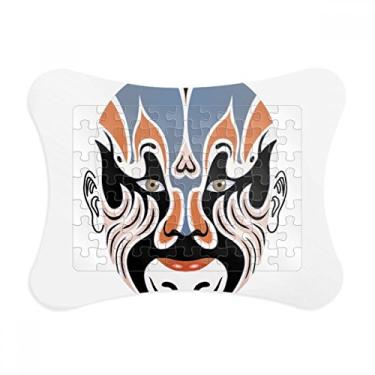 Imagem de Moldura de quebra-cabeça Quluoyang colorida de ópera de Pequin; ornamento de jogo de quebra-cabeça