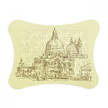 Imagem de Rússia House Moldura de quebra-cabeça com desenho de ponto de referência para decoração de imagem