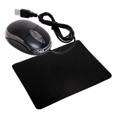 Imagem de Kit MD9 Mouse USB 800DPI XTRAD + Mouse Pad Tecido Preto