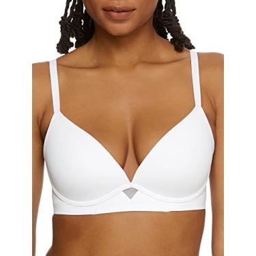 Imagem de Maidenform Sutiã feminino sem fio One Fab Fit, Branco, 36D