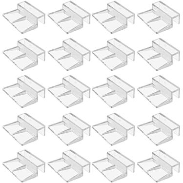Imagem de Kukiwhy Clipe de cobertura de aquário de acrílico de 6 mm, 20 peças, clipe de tampa de vidro transparente para tanque de peixes suporte universal clipes de tampa para aquários sem aro