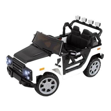 Imagem de Mini Carro Eletrico Jipe Off Road Branco 4X4 Suporta 30Kg - Bangtoys