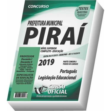 Imagem de Apostila Prefeitura De Piraí - Nível Superior - Educação - Curso Ofici