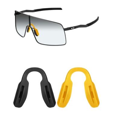 Imagem de Mryok 2 pares de almofadas de nariz de reposição para óculos de sol Oakley Sutro TI OO6013 - amarelo e preto