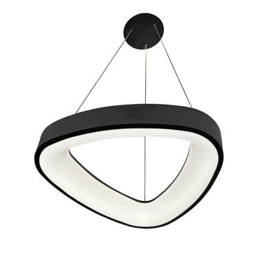 Imagem de Pendente Triangular Preto 45cm Led 25W 3000K Bivolt LA0047 Delis