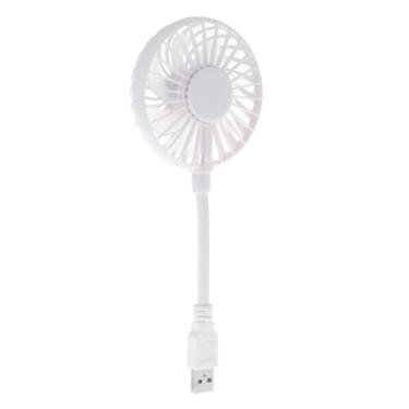 Imagem de Generic Mini ventilador portátil usb ventilador de mesa cabo dobrável rotação de 360 ° ventilador de bolso mini ventilador fresco para viagens comutar leve, Branco 28x8x2.8cm