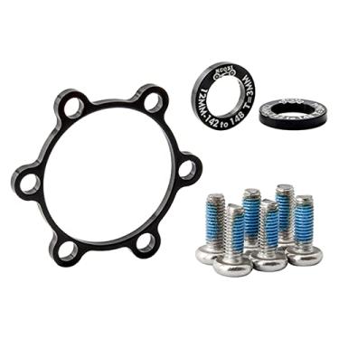 Imagem de Newmind Adaptador de conversão para cubo de bicicleta com 6 acessórios de ciclismo de liga de alumínio - 3 mm preto