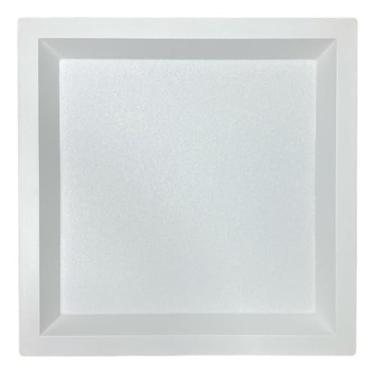 Imagem de Painel Led Recuado de Sobrepor 24W, Plafon Quadrado, Bivolt (Branco - Luz Quente)