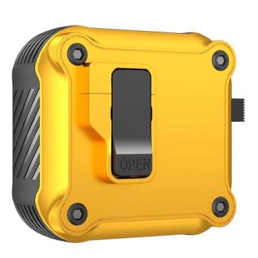Imagem de YEXINYING Capa de fone de ouvido para Airpods 4 (2024) Capa protetora para fones de ouvido macios caixa de proteção, amarelo