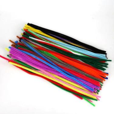 Imagem de Haste De Chenille Colorida 30cm 25 Unidades Limpador - Paes & Almeida