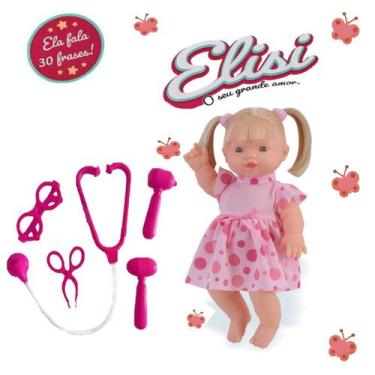 Imagem de Bebe Infantil Vamos Tomar Banho + Kit Médica C/ 5 Acessórios - Adijoma