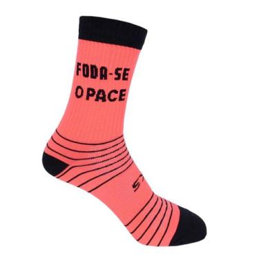 Imagem de Meia de  Corrida  - Foda-se o Pace - T-SOCKS , 33 ao 37, Laranja