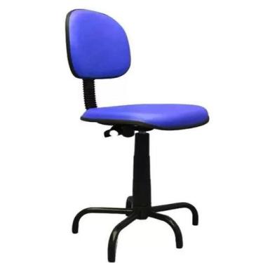 Imagem de Cadeira Costureira Universal NR17 Sem Braços Giratória - Azul - RB Cad