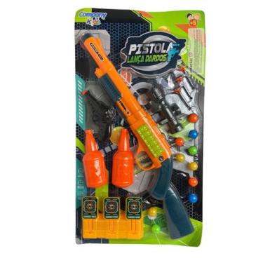 Imagem de Brinquedo Pistola c/ lança bolas +dardos +arminha Infantil - Company k